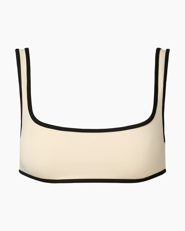 Onia Claire Bikini Top Egret/Black