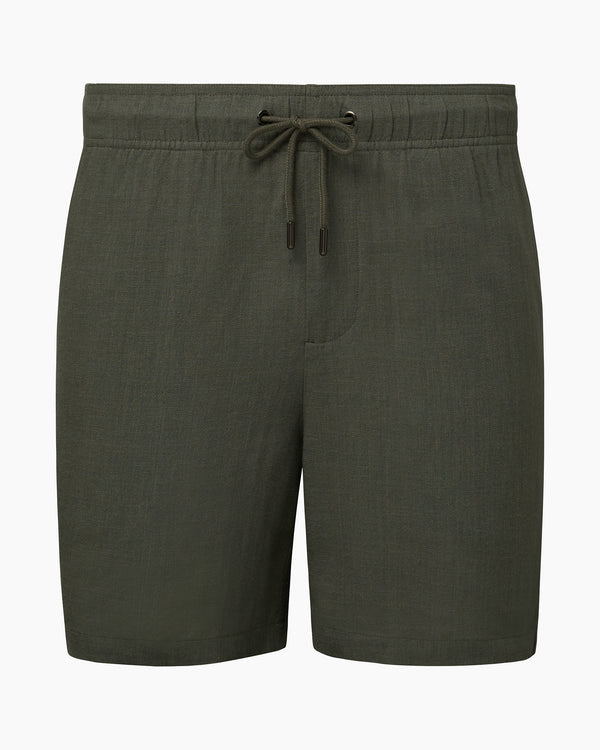 onia Classic Pull On Linen Short 6" Agave
