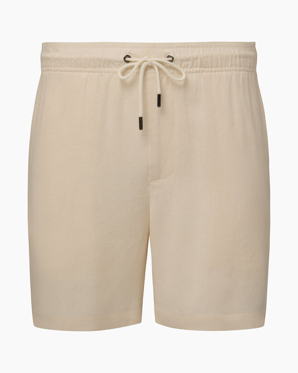 onia Classic Pull On Linen Short 6" Oat