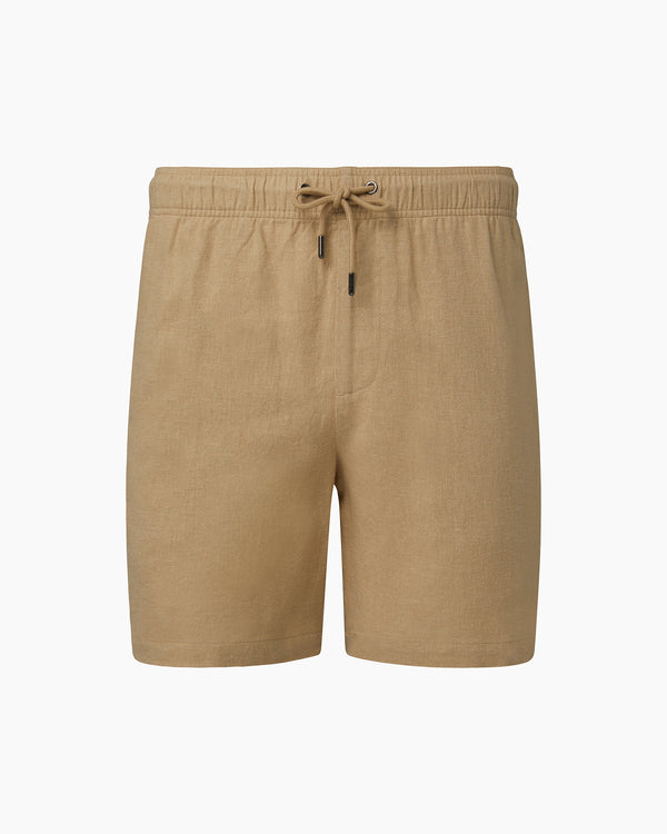 onia Classic Pull On Linen Short 6" Sand