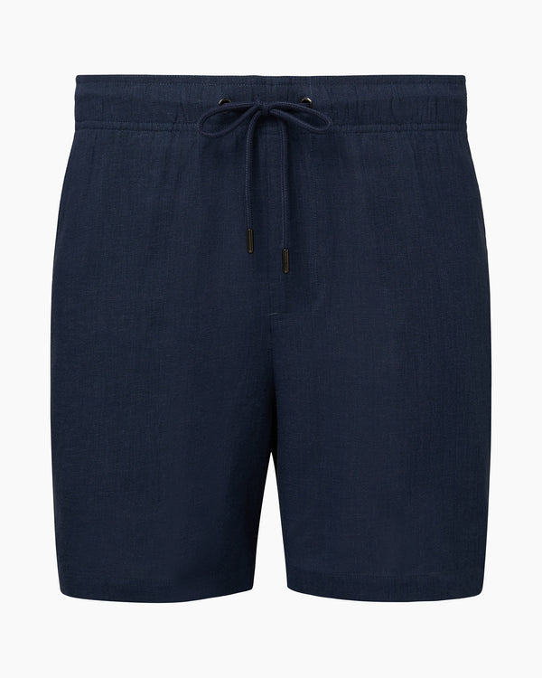 onia Classic Pull On Linen Short 6" Vintage Indigo