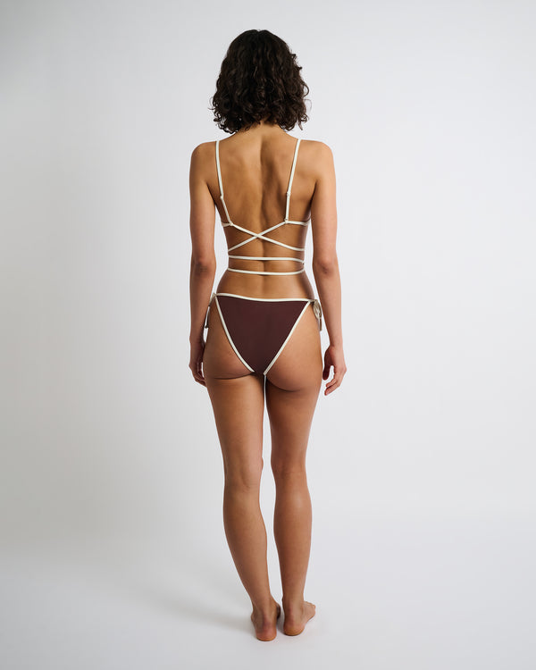 Onia Cleo Bikini Bottom Rum/Egret