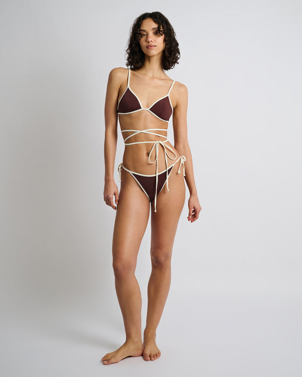 onia Cleo Bikini Bottom Rum/Egret