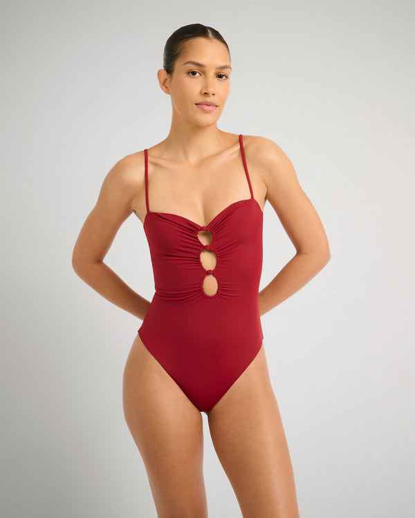 Onia Colette One Piece Red Dahlia