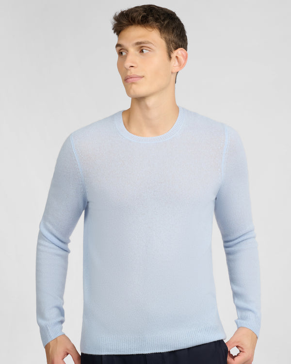 Onia Featherweight Cashmere Sweater Soft Sky