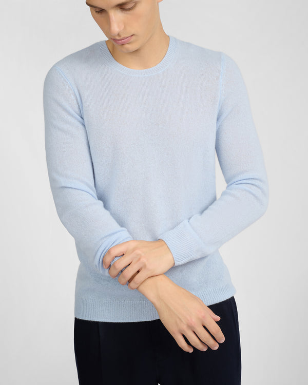 Onia Featherweight Cashmere Sweater Soft Sky
