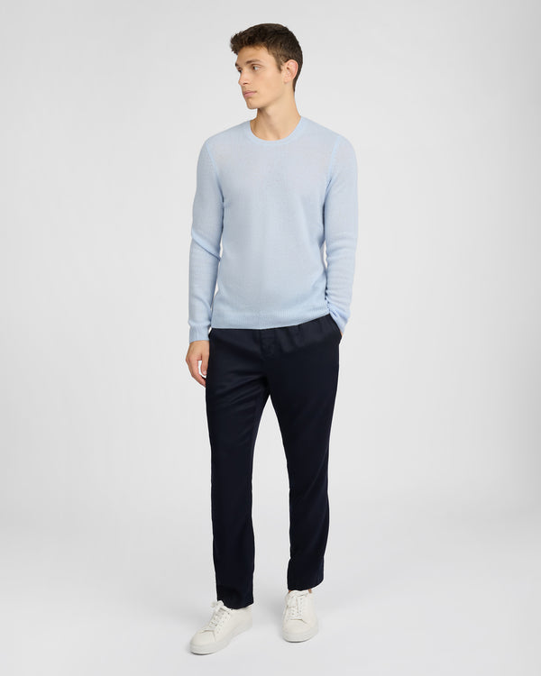 Onia Featherweight Cashmere Sweater Soft Sky