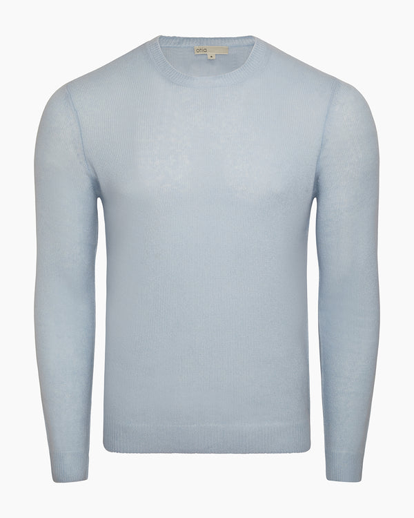 onia Featherweight Cashmere Sweater Soft Sky
