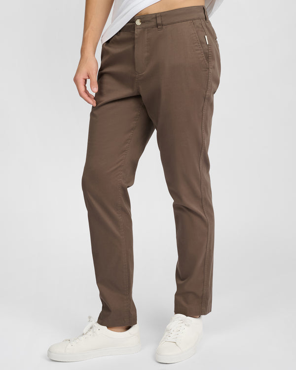 Onia Flat Front Stretch Chino Pant Chestnut