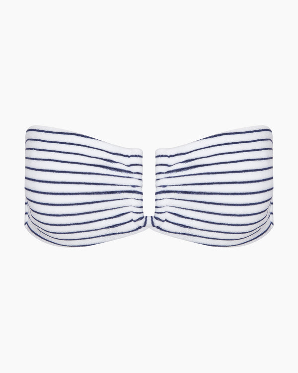 Onia Genevieve Bikini Top White/Deep Navy