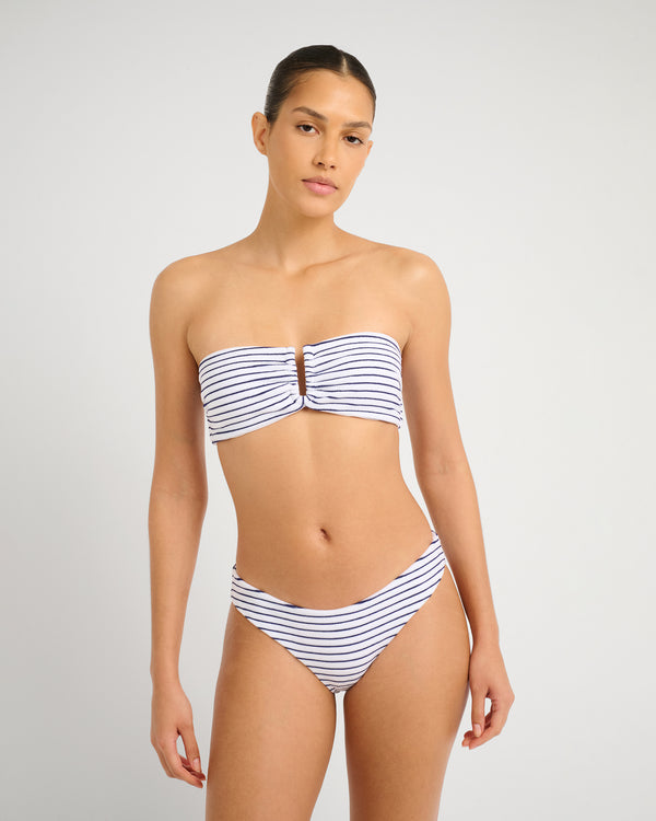 onia Genevieve Bikini Top White/Deep Navy