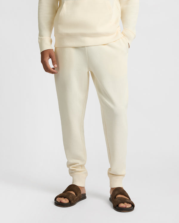 Onia Heavyweight Cotton Waffle Jogger Ecru