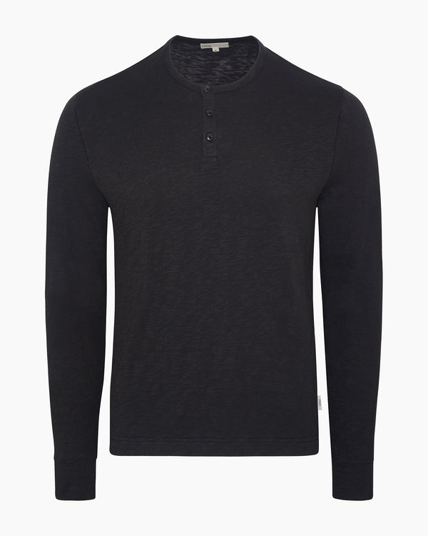 onia Heavyweight Slub Henley Noir