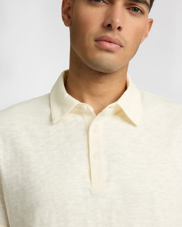 Onia Heavyweight Slub Polo Ecru