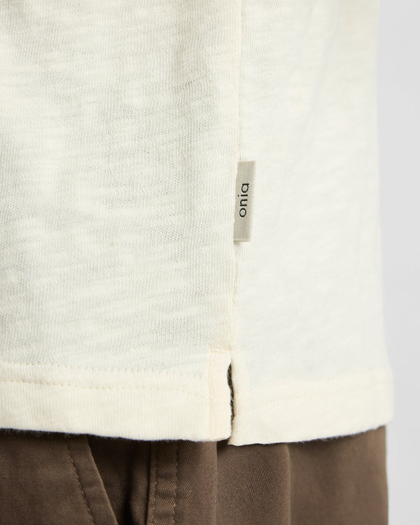 Onia Heavyweight Slub Polo Ecru