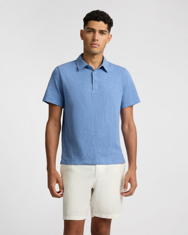 Onia Heavyweight Slub Polo Indigo