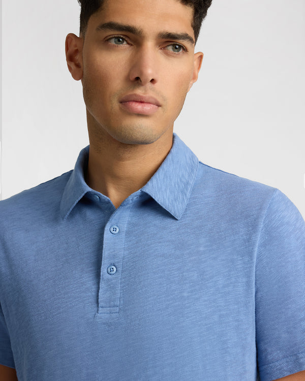Onia Heavyweight Slub Polo Indigo