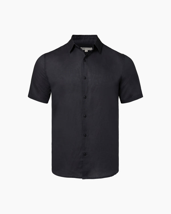 onia Jack Air Linen Shirt Gunmetal