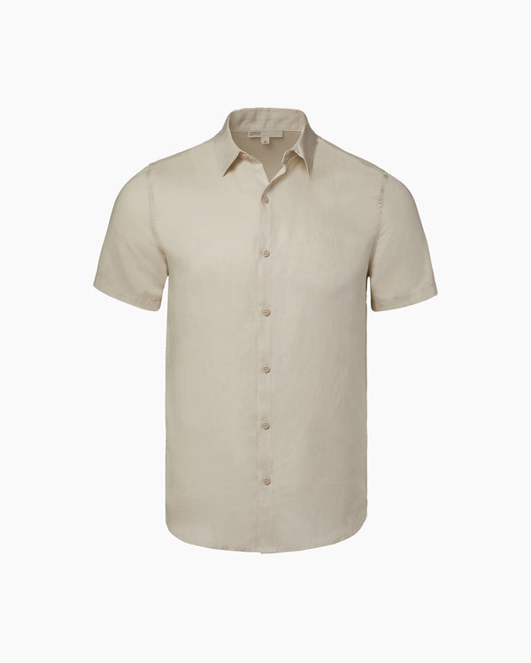 onia Jack Air Linen Shirt Stone