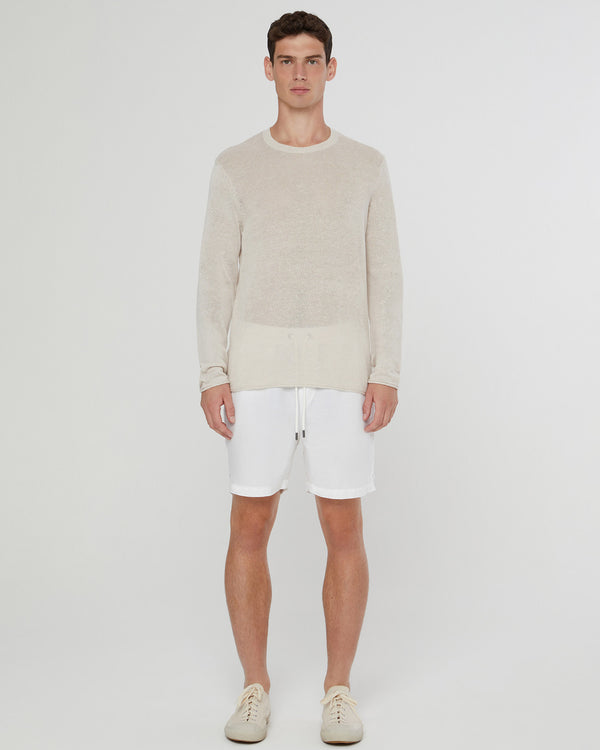 Onia Kevin Crewneck Linen Sweater Stone