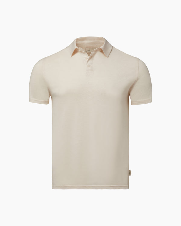 onia Linen Jersey Polo Oat