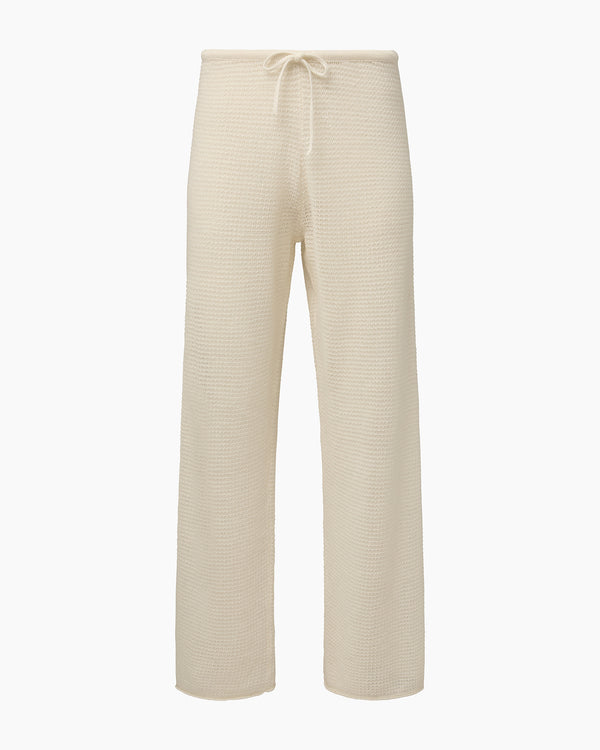 Onia Linen Knit Drawstring Pant White