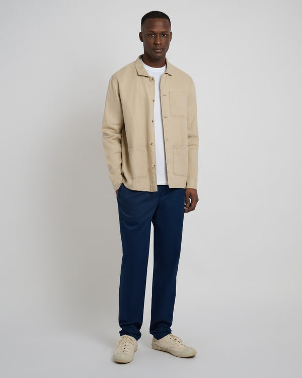 Onia Linen Overshirt Tan
