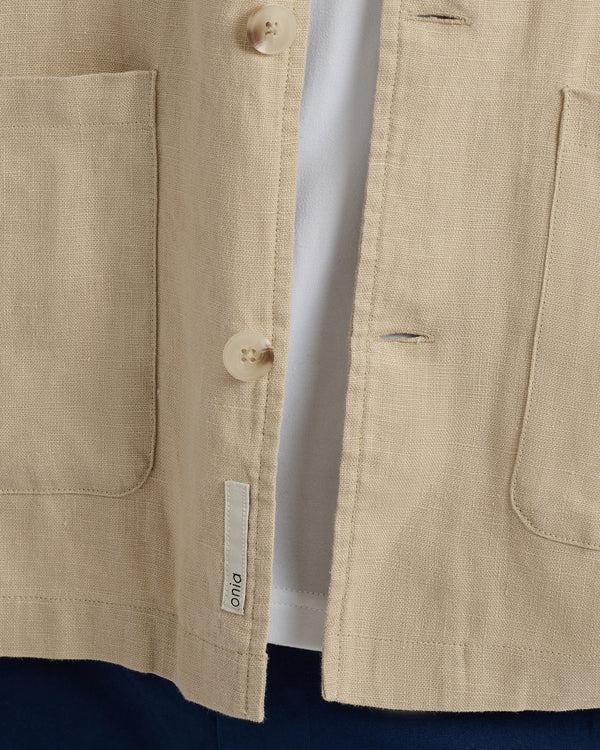 Onia Linen Overshirt Tan
