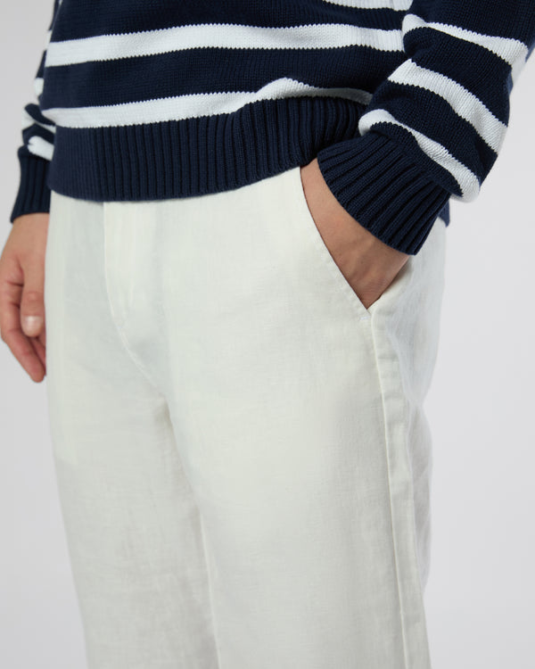Onia Linen Trouser White