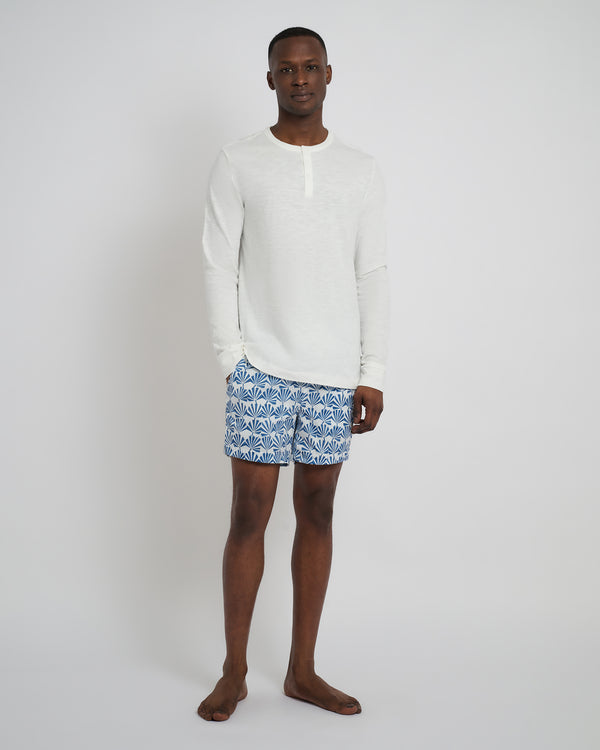 Onia Long Sleeve Slub Henley White