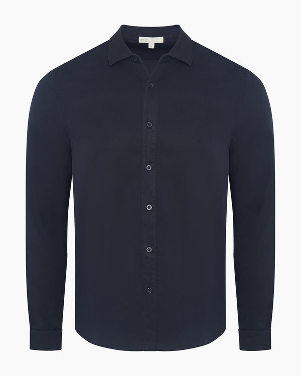 onia Lyocell Long Sleeve Shirt Midnight