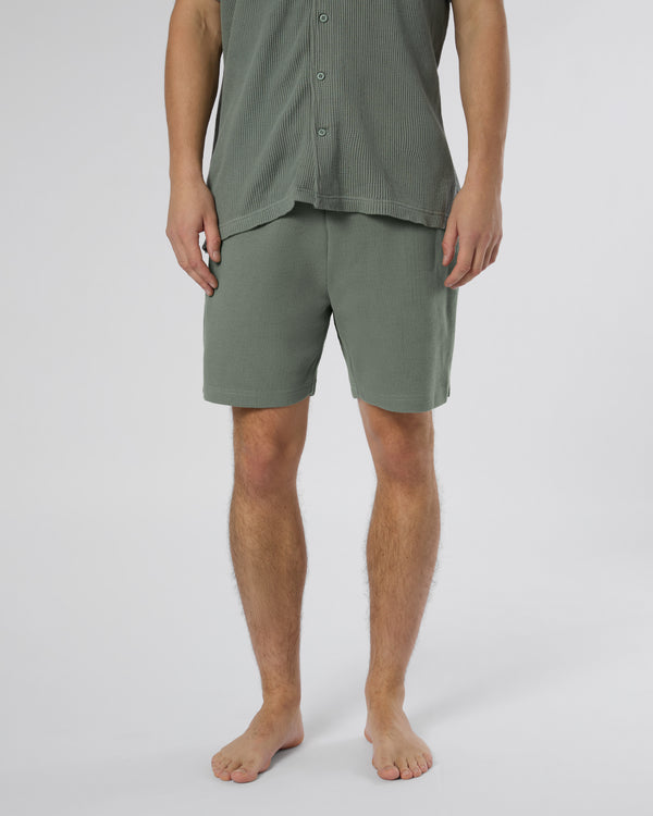 Onia Macro Waffle Pull-on Short 6" Sage