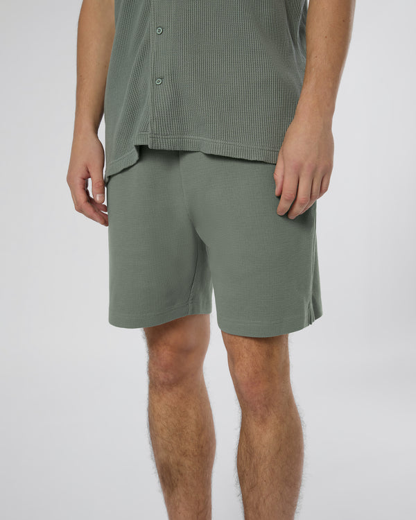 Onia Macro Waffle Pull-on Short 6" Sage