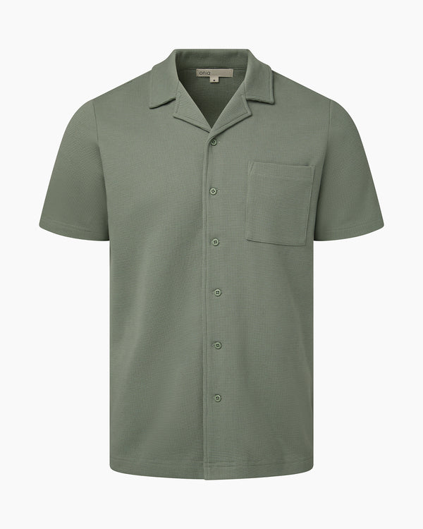 onia Macro Waffle Vacation Shirt Sage