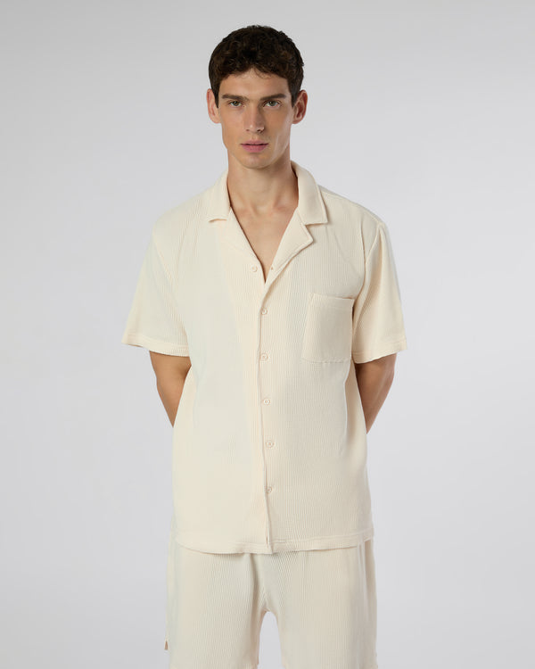 Onia Macro Waffle Vacation Shirt Salt