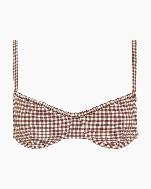 Onia Marilyn Bikini Top Cappuccino/Egret