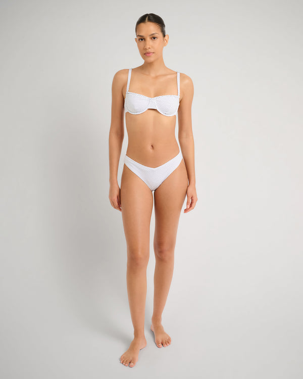 Onia Marilyn Bikini Top White/Black