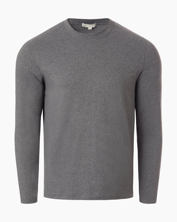 onia Men's Long Sleeve Sun Tee Dark Heather Grey