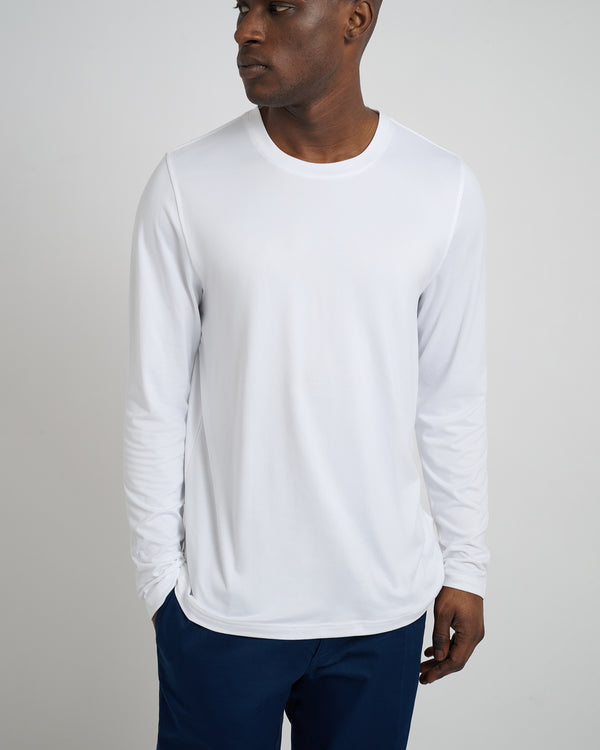 onia Men's Long Sleeve Sun Tee White
