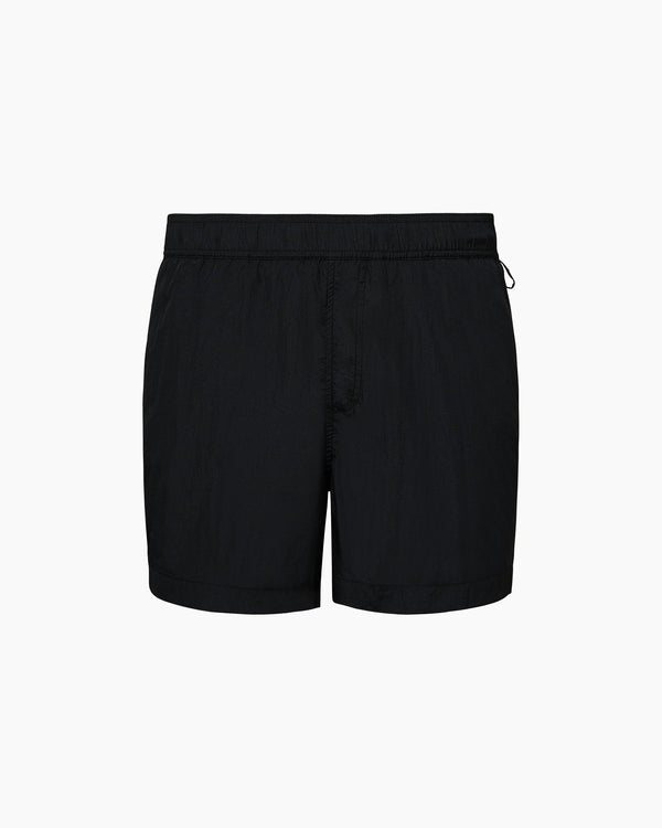 onia Nylon Crinkle 5" Swim Trunk Black