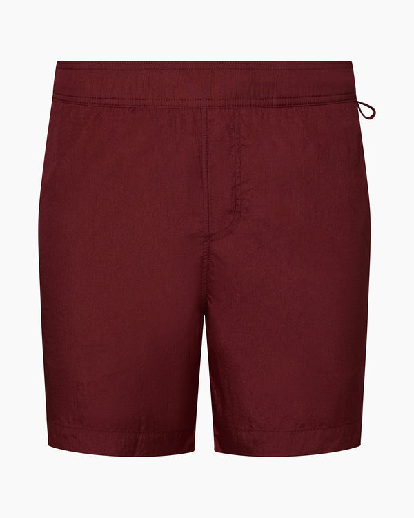 Onia Nylon Crinkle 5" Swim Trunk Brick