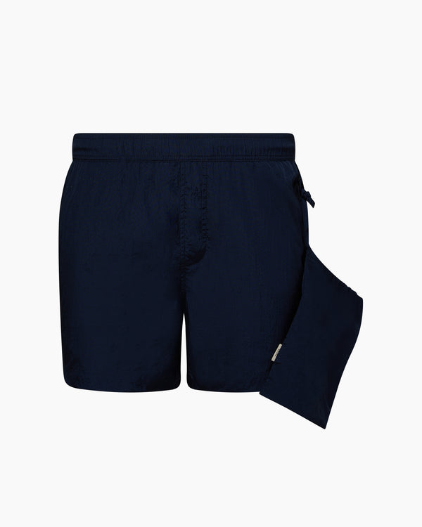 Onia Nylon Crinkle 5" Swim Trunk Deep Navy