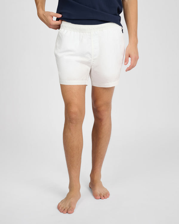 Onia Nylon Crinkle 5" Swim Trunk White