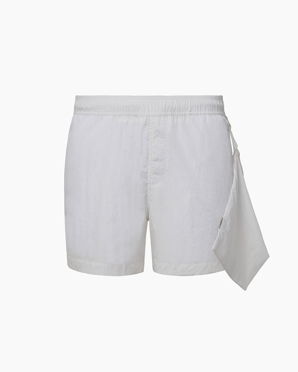 Onia Nylon Crinkle 5" Swim Trunk White