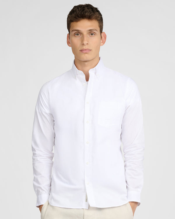 Onia Oxford Long Sleeve Button Down Shirt White