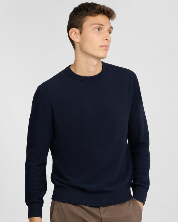 Onia Pique Crewneck Sweater Midnight