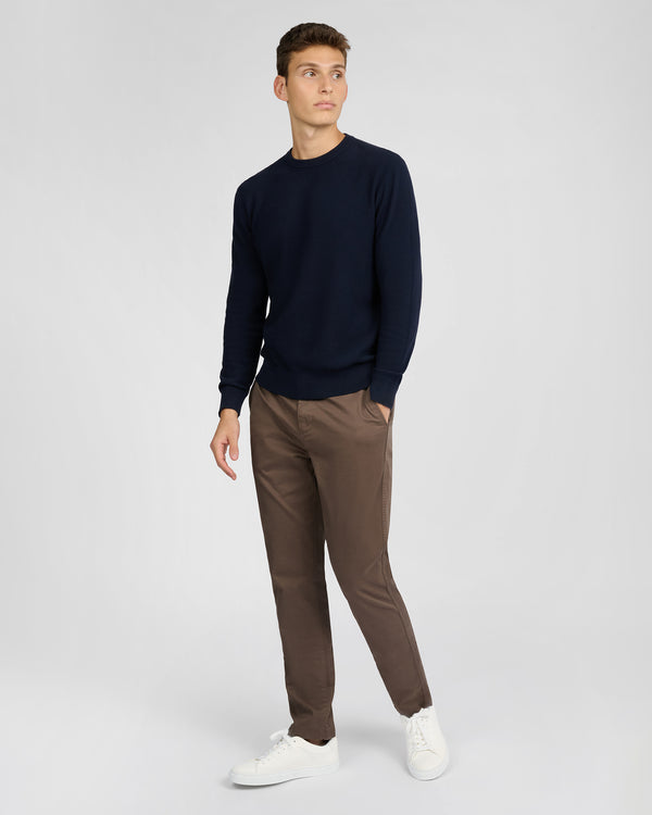 Onia Pique Crewneck Sweater Midnight