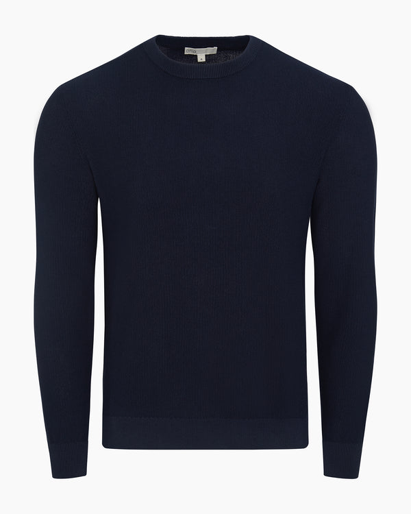 onia Pique Crewneck Sweater Midnight