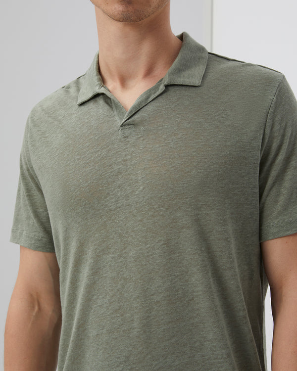 Onia Shaun Linen Polo Sage