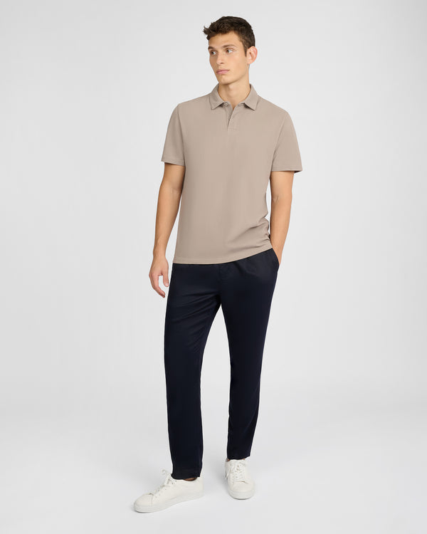 Onia Short Sleeve Pique Polo Cashew